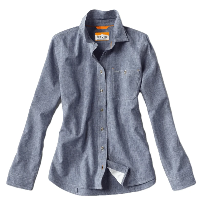 Orvis Long-Sleeved Tech Chambray Workshirt - Women's 3 Orvis Long-Sleeved Tech Chambray Workshirt - Women's